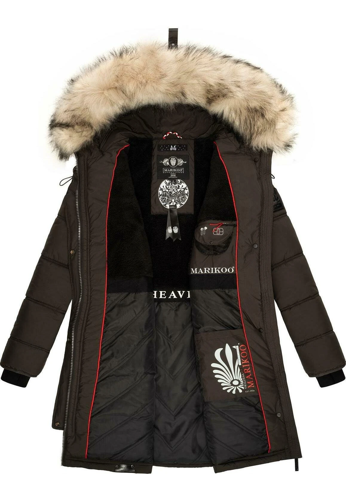 Marikoo Chaskaa - Cappotto Invernale - Dark Grey 7 Marikoo Chaskaa - Cappotto Invernale - Dark Grey - immagine 5