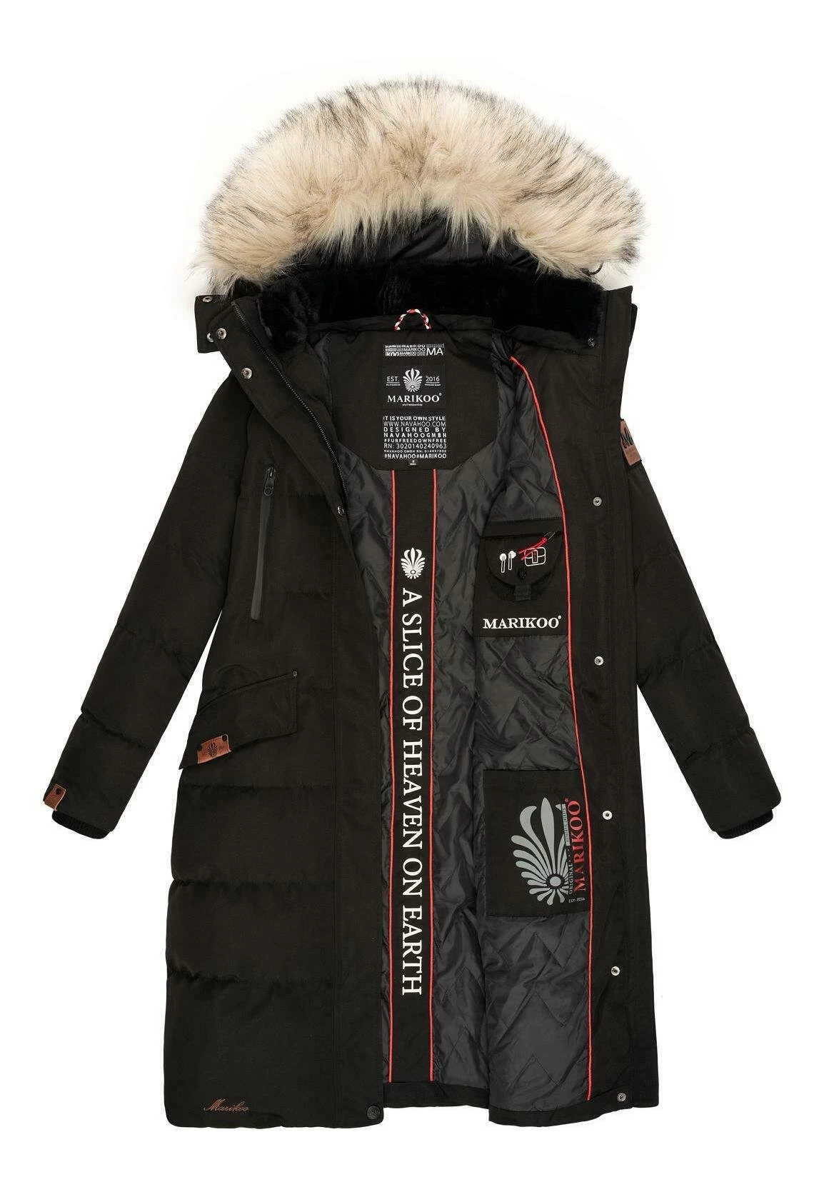 Marikoo Cappotto Invernale - Black 8 Marikoo Cappotto Invernale - Black - immagine 6