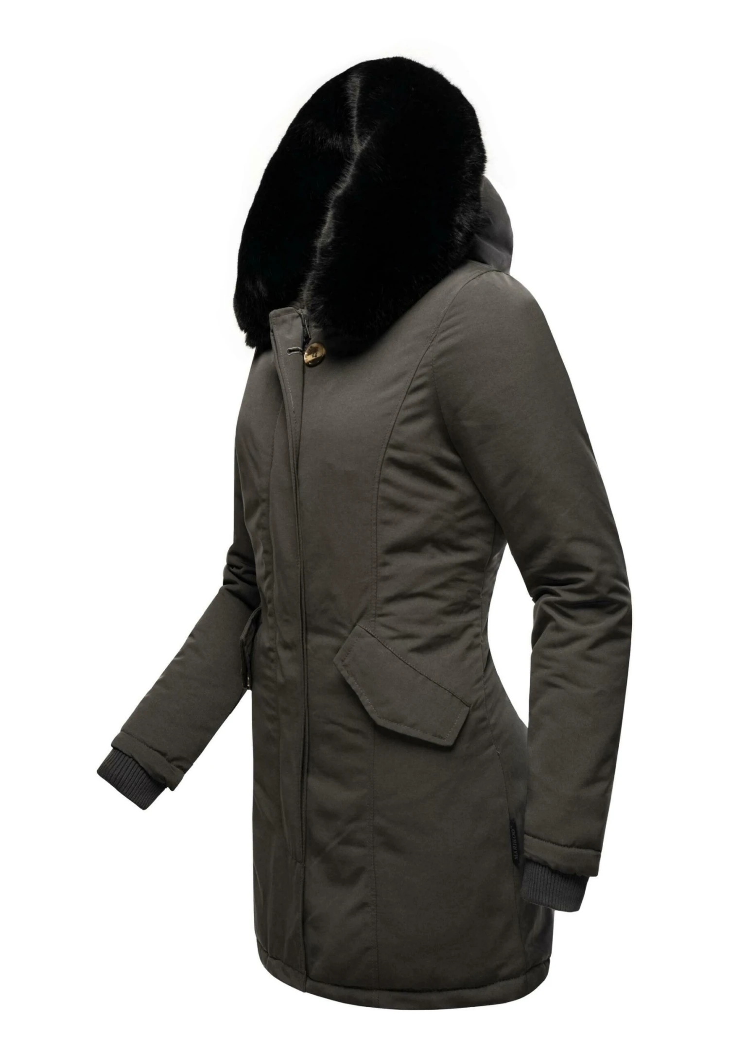 Marikoo KarmaaCappotto InvernaleAnthracite With Black Fur Donna Cappotti M5M21U00G-Q15 4 Marikoo KarmaaCappotto InvernaleAnthracite With Black Fur Donna Cappotti M5M21U00G-Q15 - immagine 2