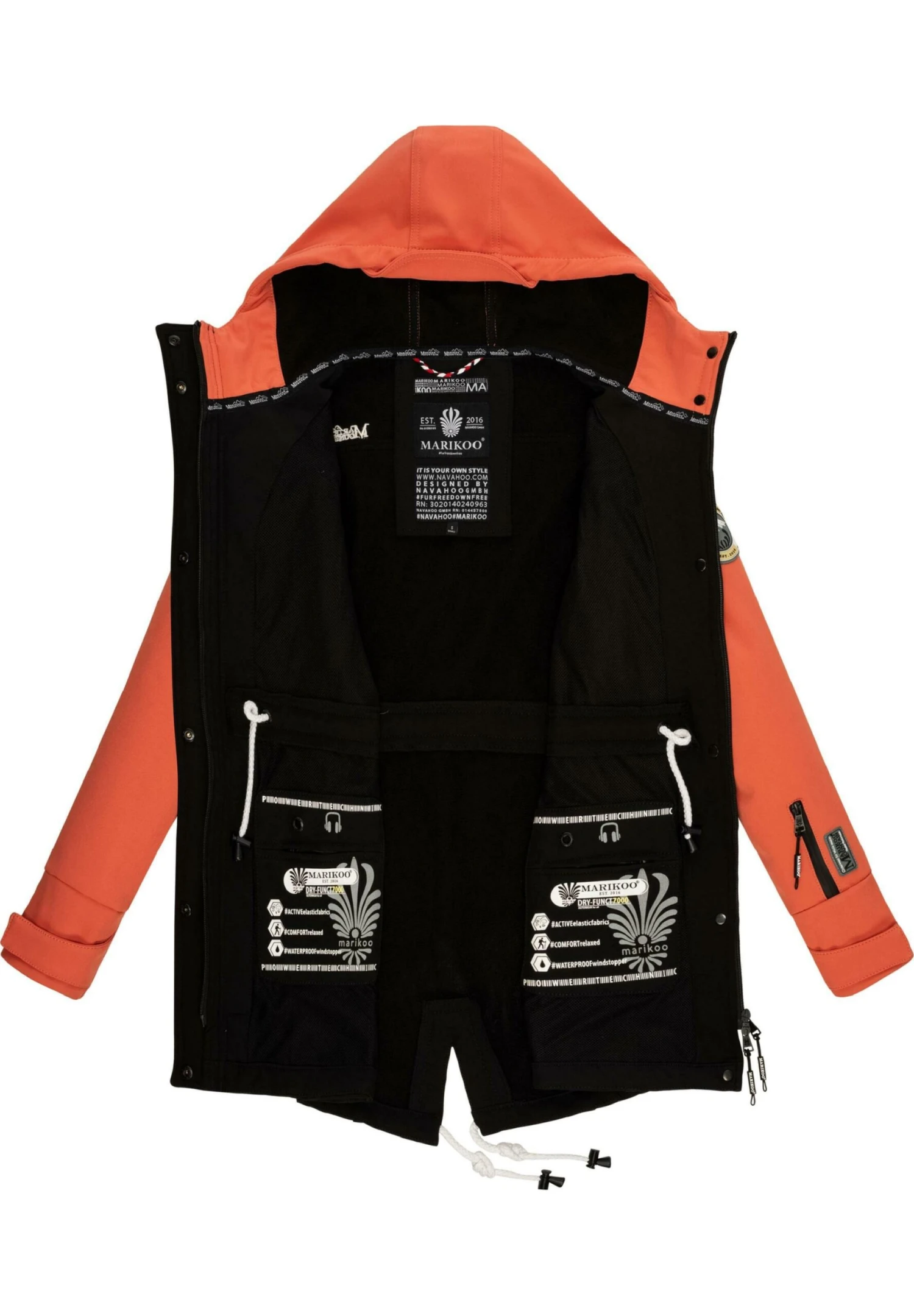 Marikoo ZimtzickeParkaBlack Coral Donna Giacche E Blazer M5M21U005-G15 6 Marikoo ZimtzickeParkaBlack Coral Donna Giacche E Blazer M5M21U005-G15 - immagine 4