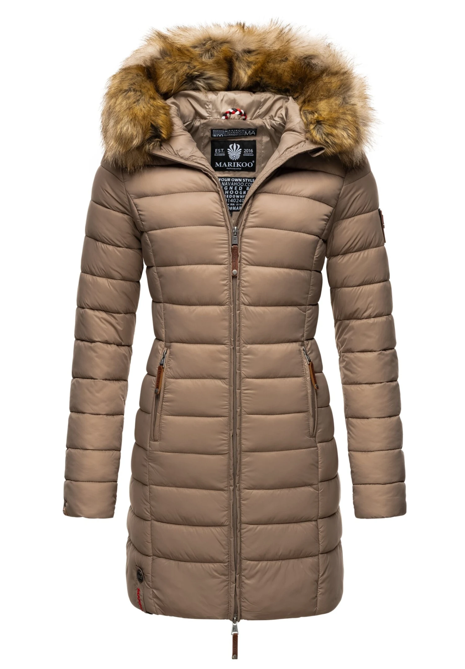 Marikoo SteppCappotto InvernaleTaupe Donna Cappotti M5M21U001-B11 3 Marikoo SteppCappotto InvernaleTaupe Donna Cappotti M5M21U001-B11