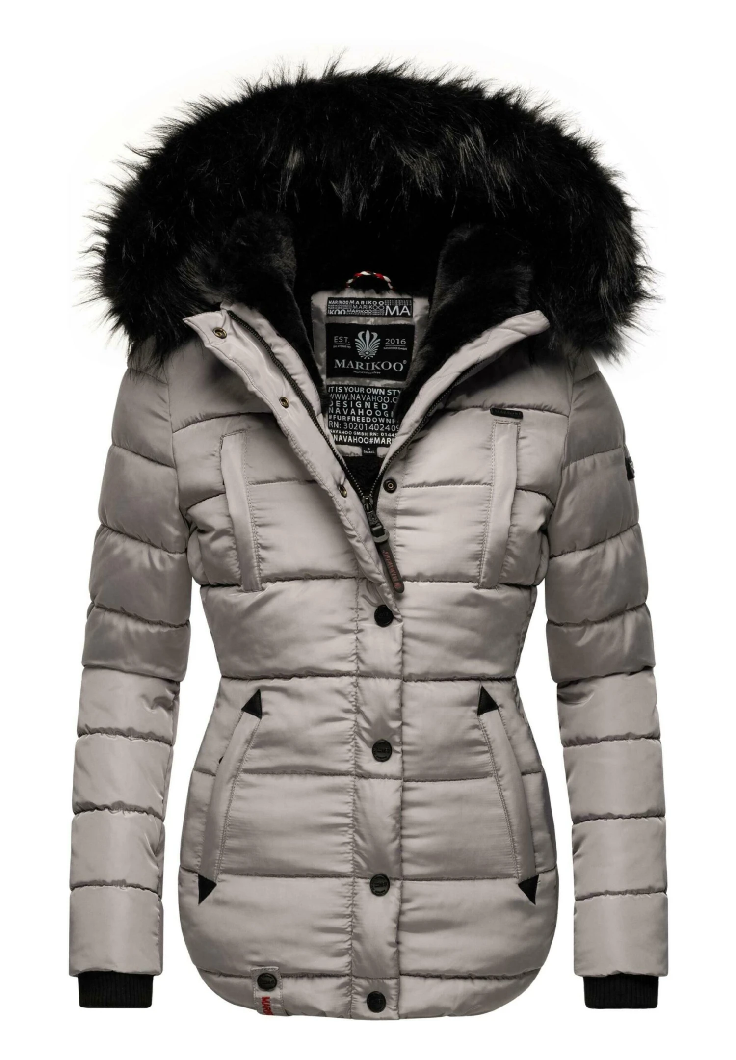 Marikoo LotusblüteGiacca InvernaleZinc Grey Donna Giacche E Blazer M5M21G002-C13 3 Marikoo LotusblüteGiacca InvernaleZinc Grey Donna Giacche E Blazer M5M21G002-C13