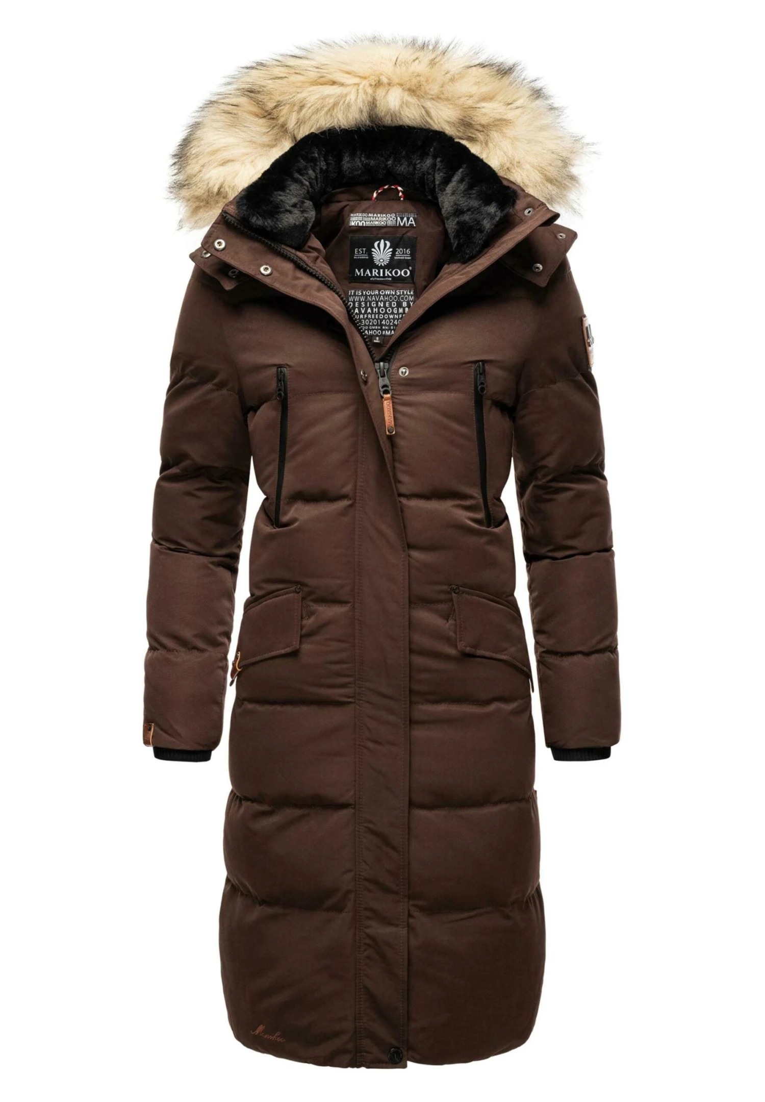 Marikoo Cappotto InvernaleDark Choco Donna Cappotti M5M21U017-O12 7 Marikoo Cappotto InvernaleDark Choco Donna Cappotti M5M21U017-O12 - immagine 5