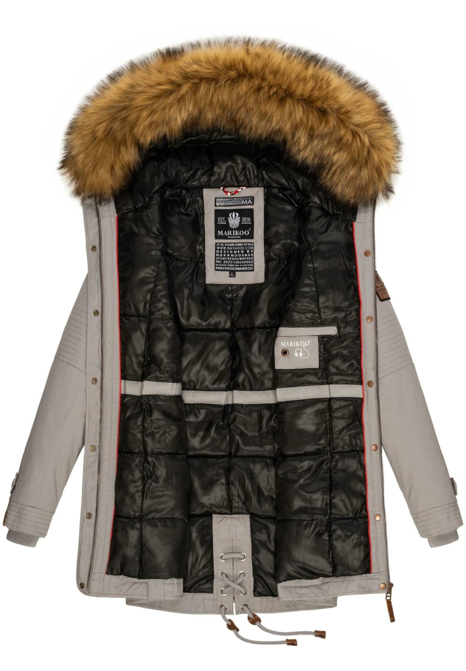 Marikoo Viva Cappotto InvernaleZinc Grey Donna Cappotti M5M21U00N-C13 7 Marikoo Viva Cappotto InvernaleZinc Grey Donna Cappotti M5M21U00N-C13 - immagine 5