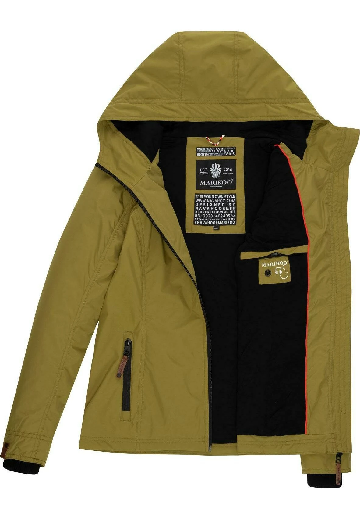 Marikoo BrombeereGiacca OutdoorMoss Green Donna Giacche E Blazer M5M21U010-M12 6 Marikoo BrombeereGiacca OutdoorMoss Green Donna Giacche E Blazer M5M21U010-M12 - immagine 4