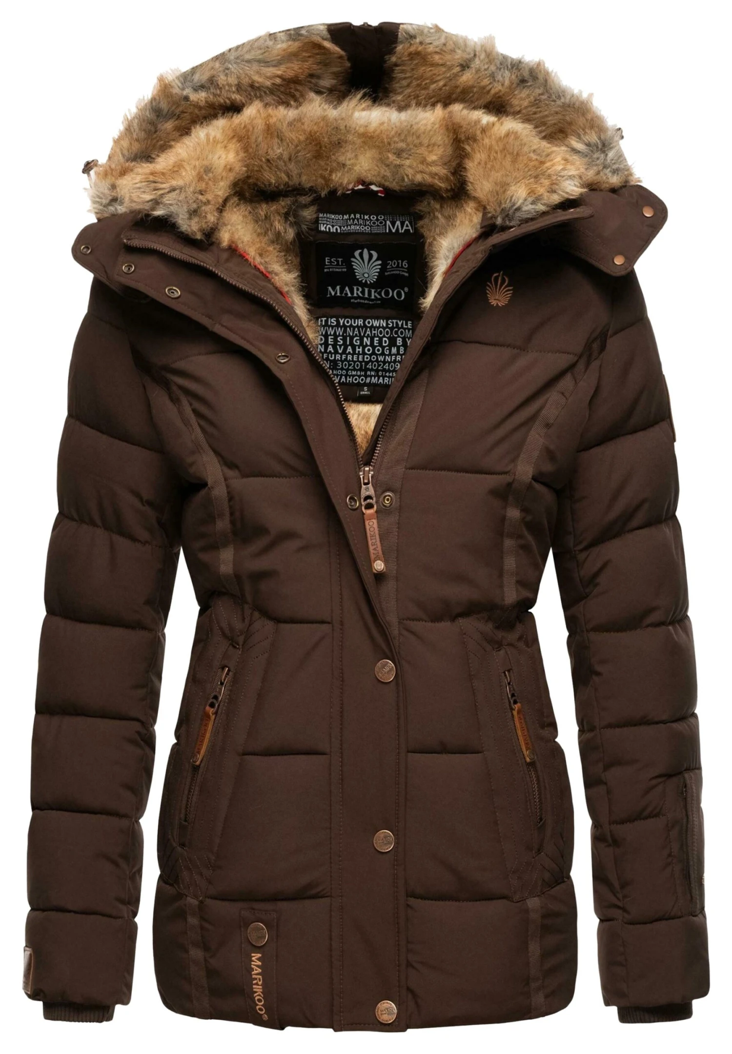 Marikoo NekooGiacca InvernaleDark Choco Donna Giacche E Blazer M5M21G003-O11 3 Marikoo NekooGiacca InvernaleDark Choco Donna Giacche E Blazer M5M21G003-O11
