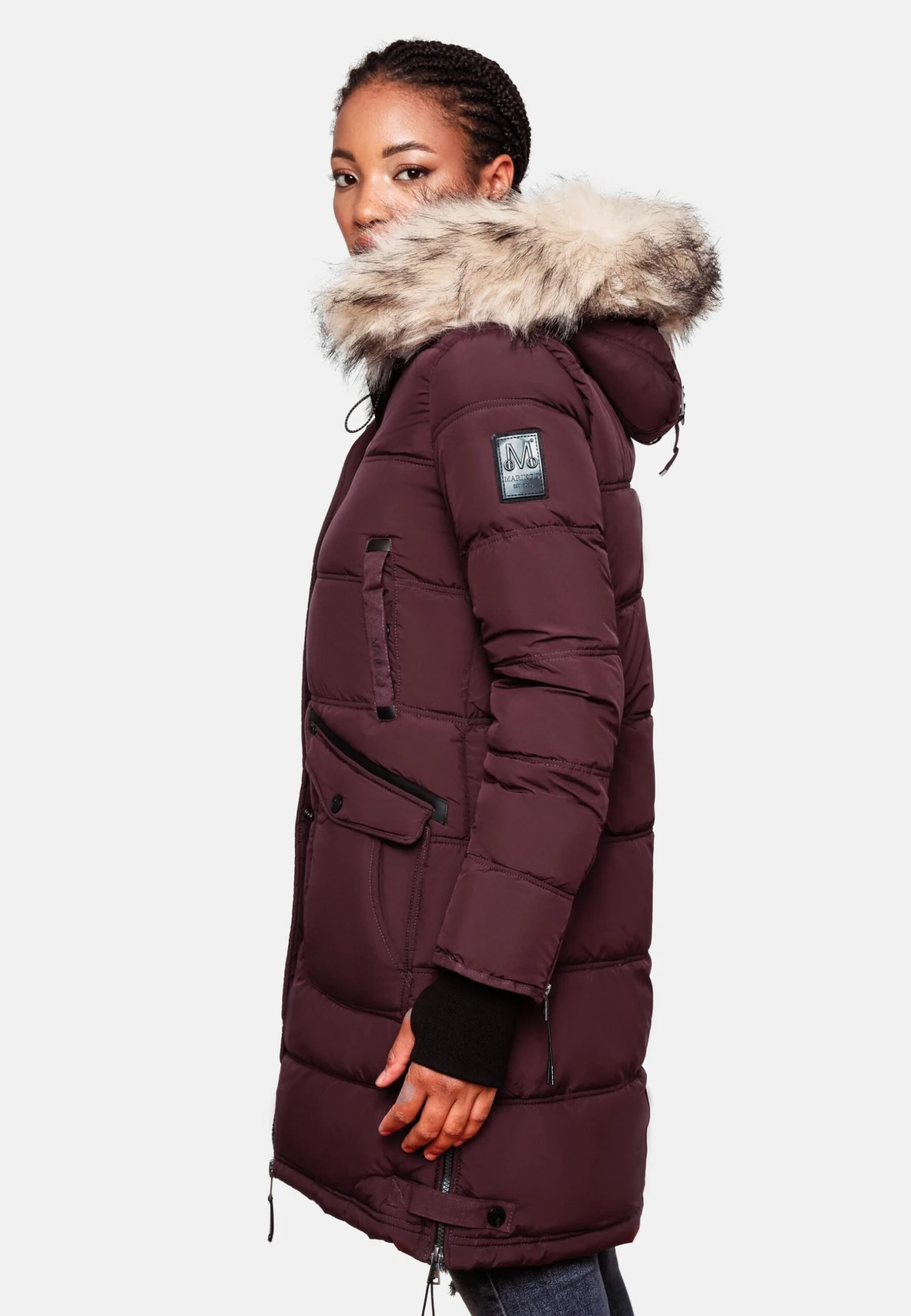 Marikoo Chaskaa - Cappotto Invernale - Dark Red Melange 5 Marikoo Chaskaa - Cappotto Invernale - Dark Red Melange - immagine 3